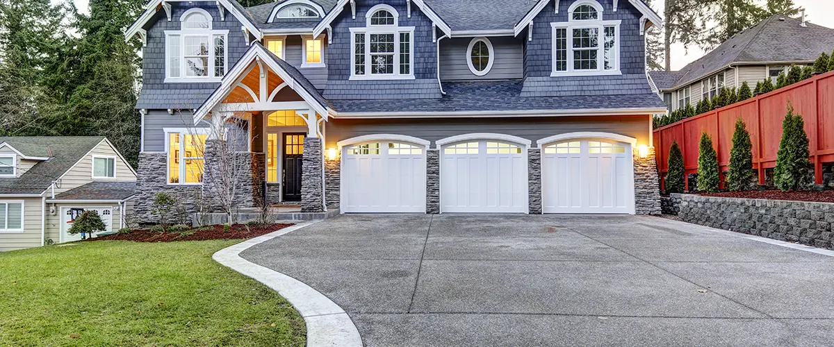 house with concrete driveway