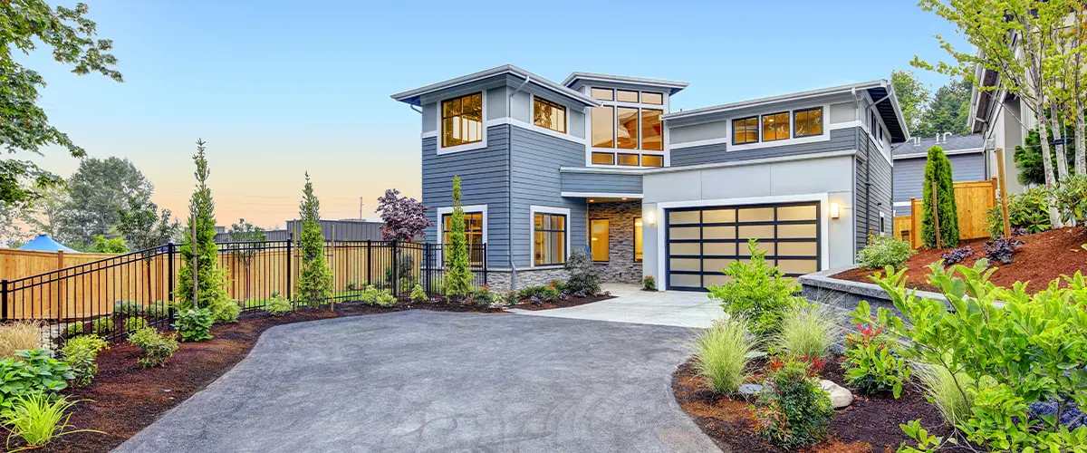 large driveway house