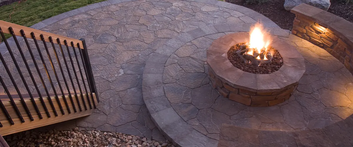 patio with fire pit