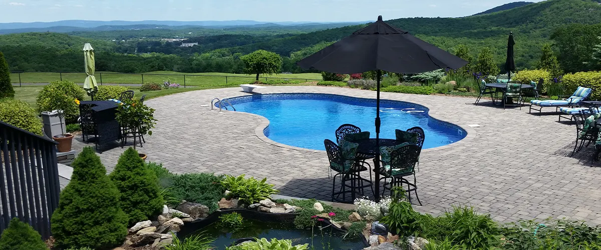 pool on patio in colorado