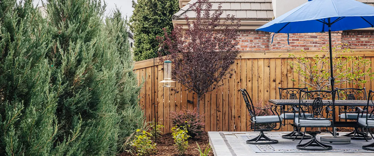 beautiful patio with fancy chairs