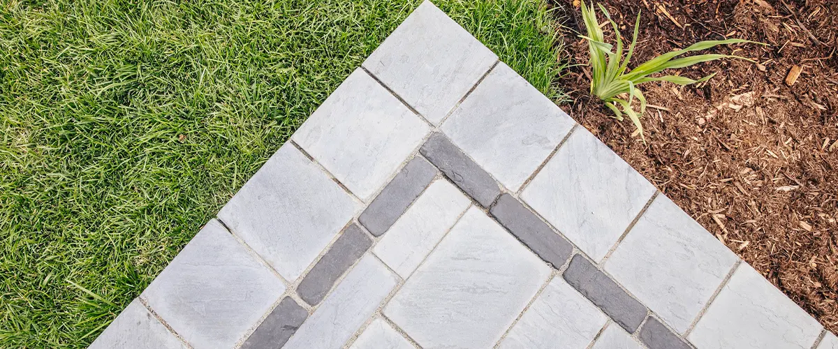 Stone Pavers In Yard