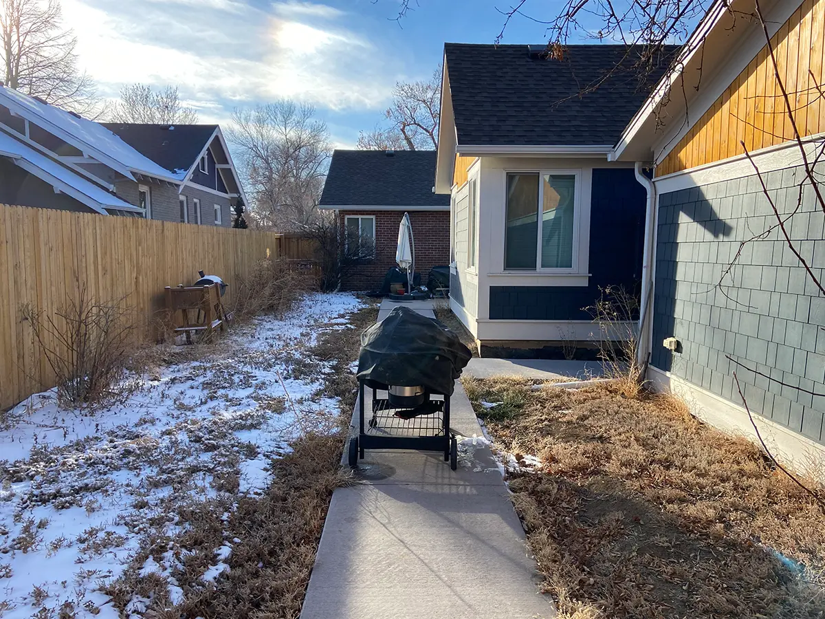 ugly patio before installation