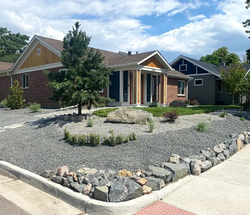 Front yard xeriscaping Colorado