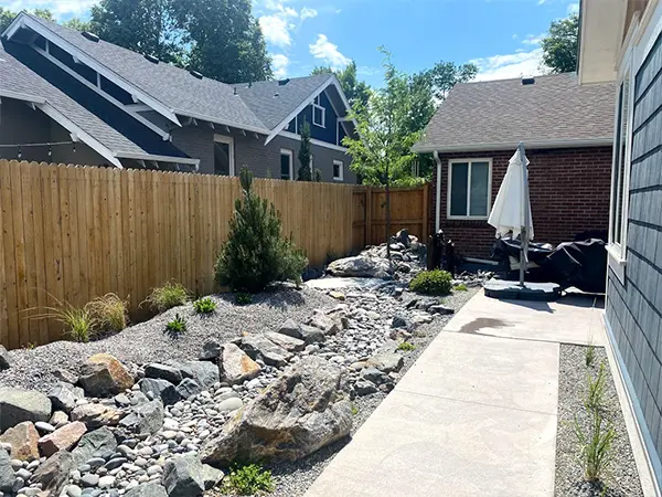 A basic xeriscaping project in Denver