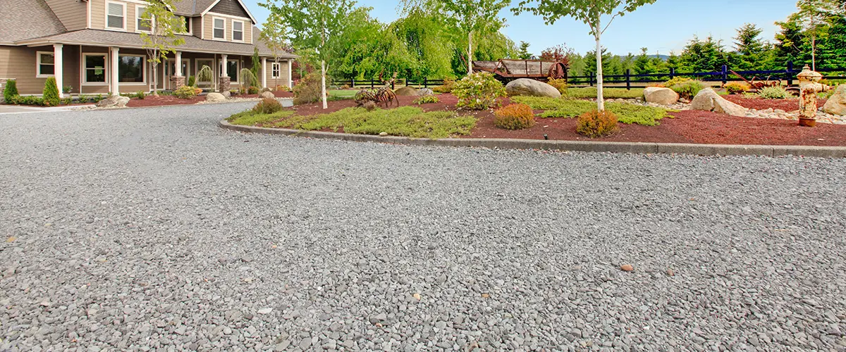 big gravel driveaway increases gravel installation costs