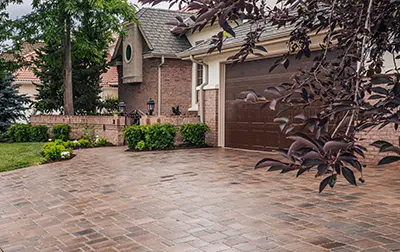 front yard patio build by Colton in Colorado