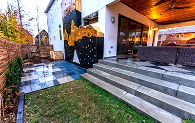 multi level patio built by Colton in Colorado