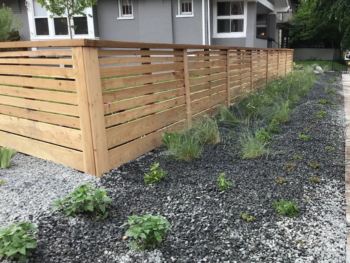 Horizontal Cedar Fence in West Highlands Denver CO