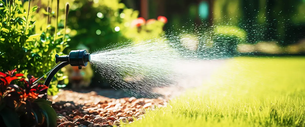 New Sprinkler System Throwing Water - Land Designs By Colton