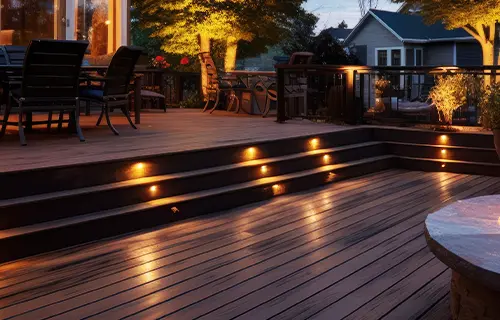 Deck Lighting Installed By Land Designs Colton